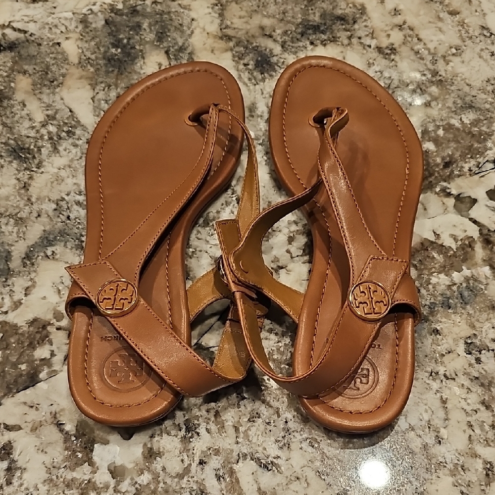 Tory Burch Tan Leather Sandals - Picture 4 of 5